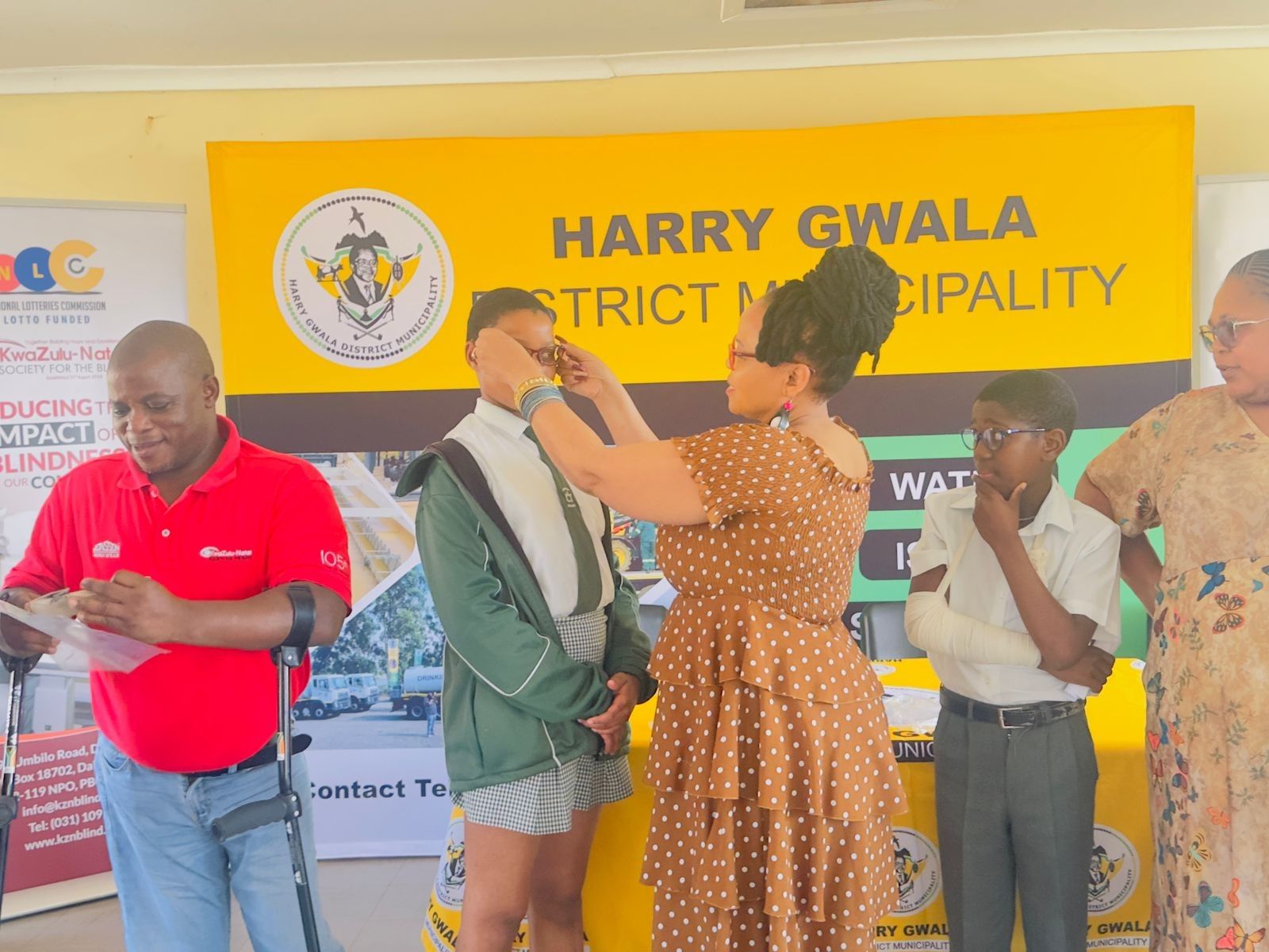 THE KWAZULU-NATAL SOCIETY FOR THE BLIND HAND-OVER 40 EYE CARE SPECTACLES TO THE COMMUNITY OF HARRY GWALA DISTRICT MUNICIPALITY.
