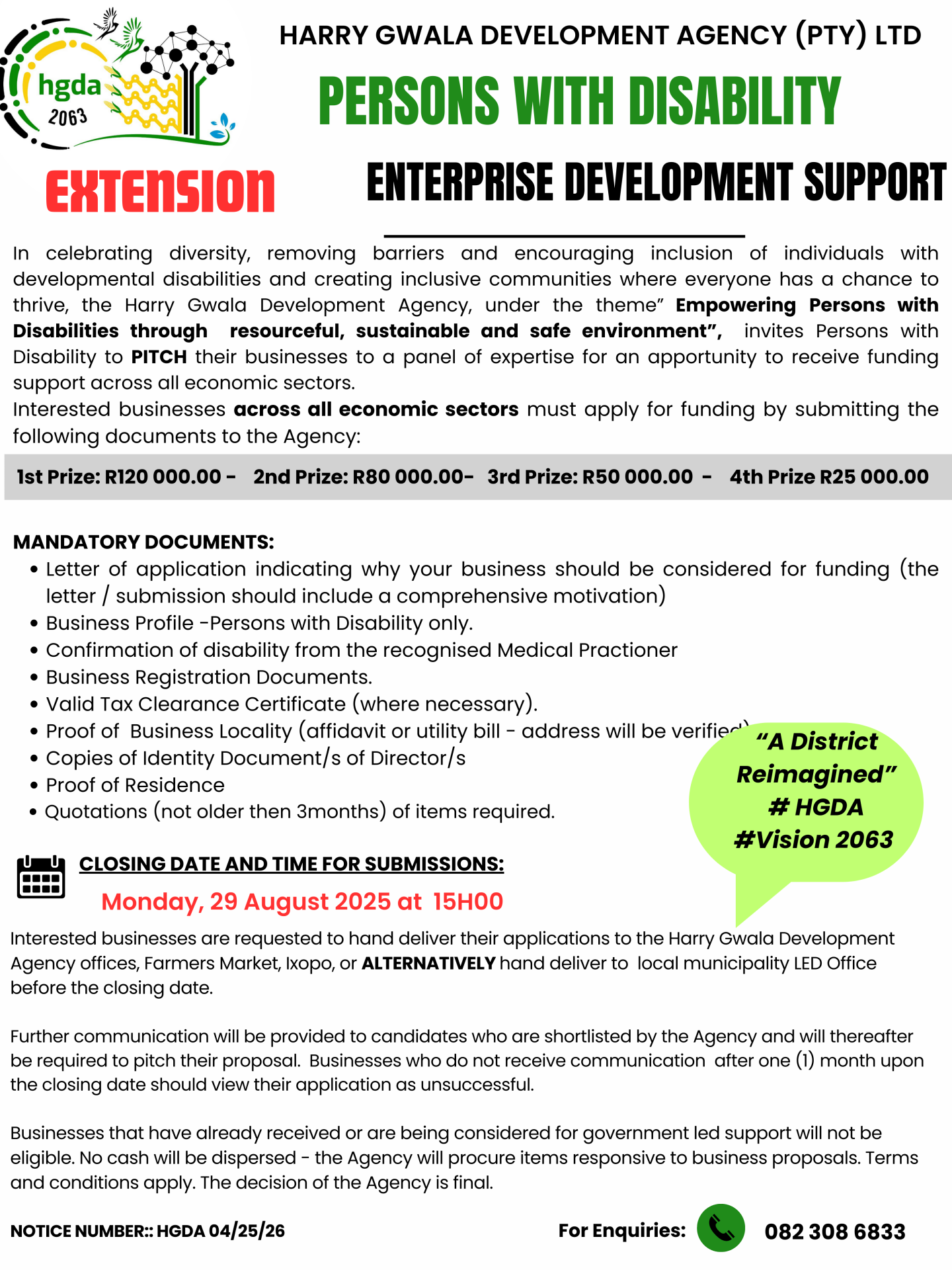 Persons With Disability Enterprise Development Support