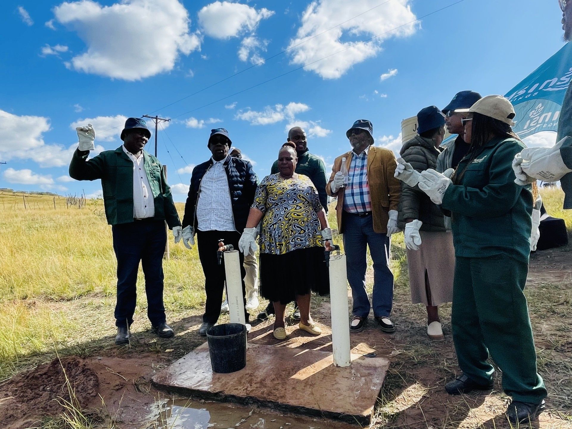 Harry Gwala District celebrates a successful borehole system that will serve in the rural areas of eButateni