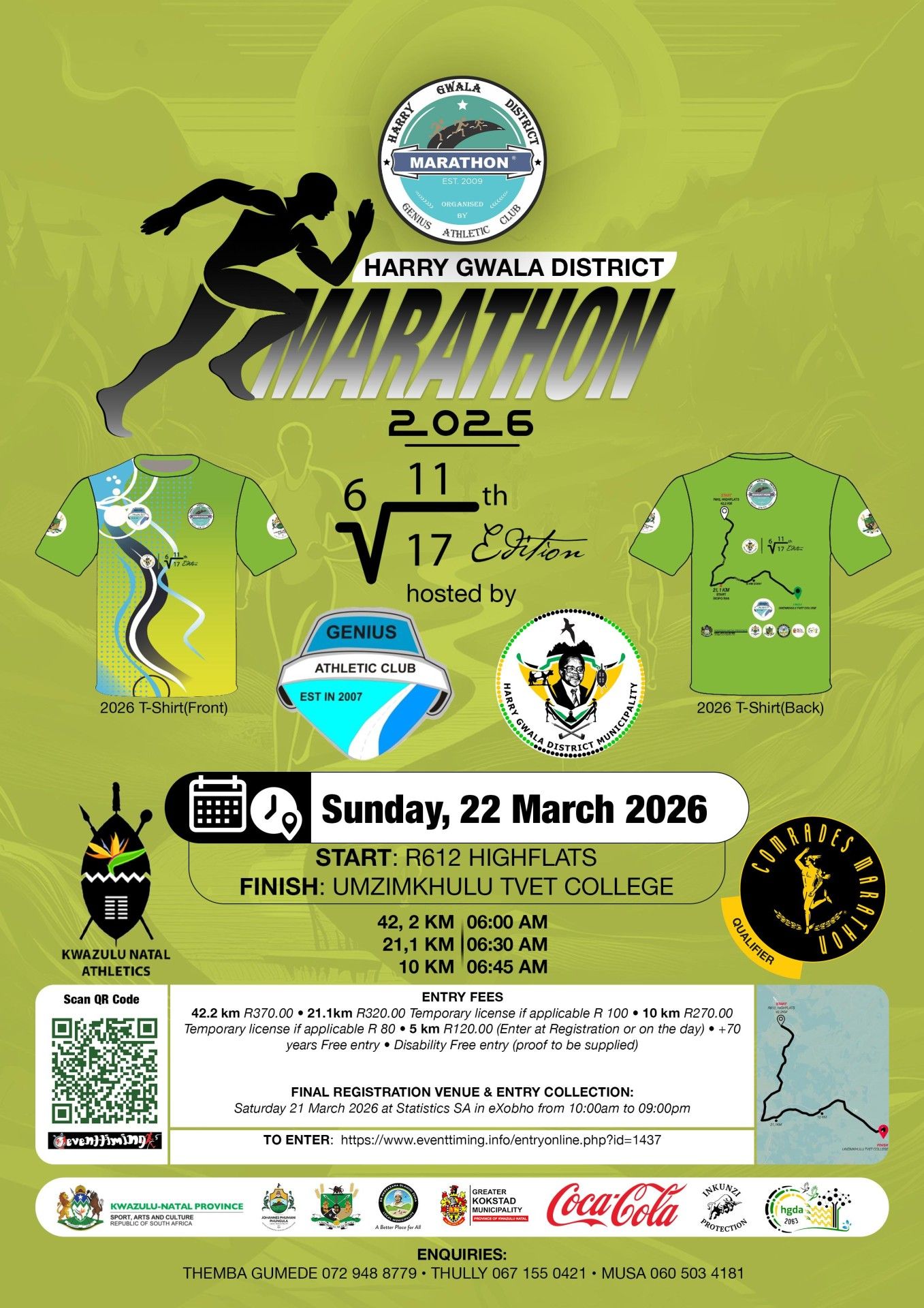 HARRY GWALA DISTRICT MUNICIPALITY MARATHON 2026